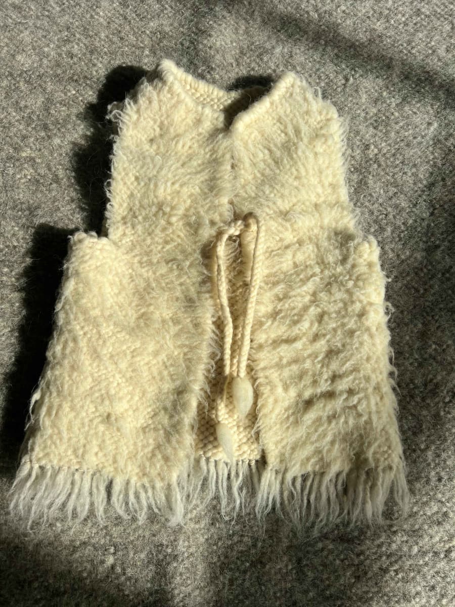 Children's  vest made of merino wool brushed wool technique-0